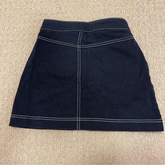 ZARA High Waisted Black Denim Miniskirt - Picture 6 of 11